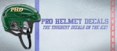 Pro Helmet Decals, the toughest decals on the ice!